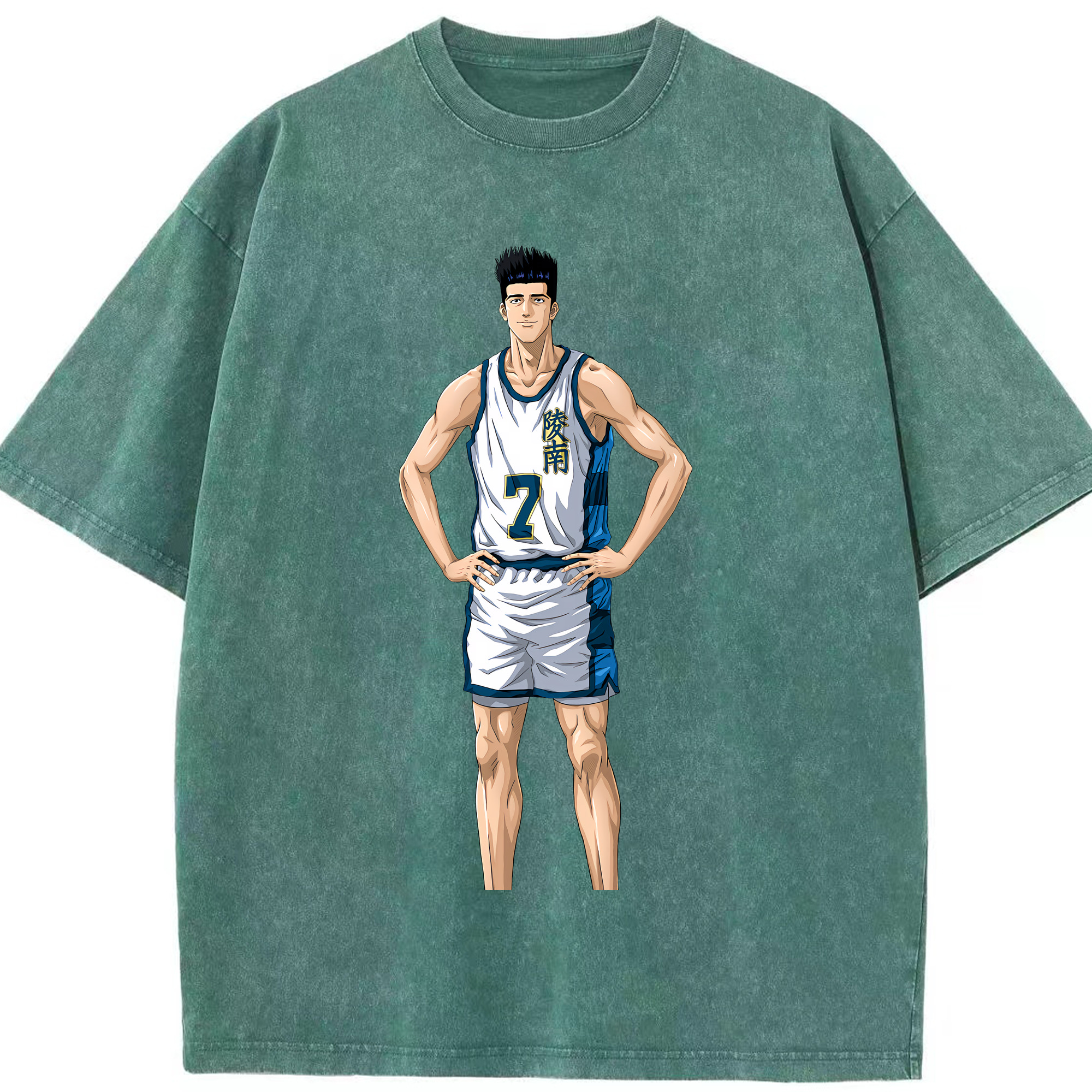 （画像用） SLAM DUNK／スラムダンク 綿100% ヴィンテージ風 半袖Tシャツ（フロントプリント）